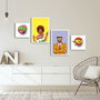 Wallity Cuadro Decorativo 4 Piezas Multicolor